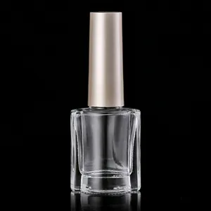 8 Ml Cute Clear Empty Nail Polish Glass Container with Rose Gold Cap
